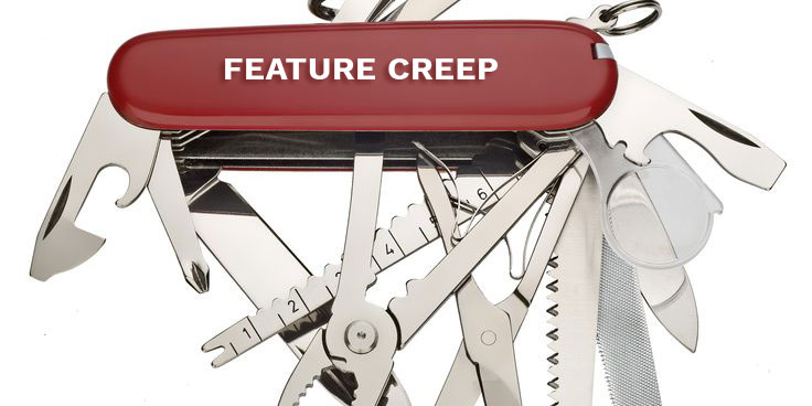 Feature-Creep and Web Development and software